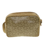 CELINE C Macadam Canvas Shoulder Bag Beige  fm1641