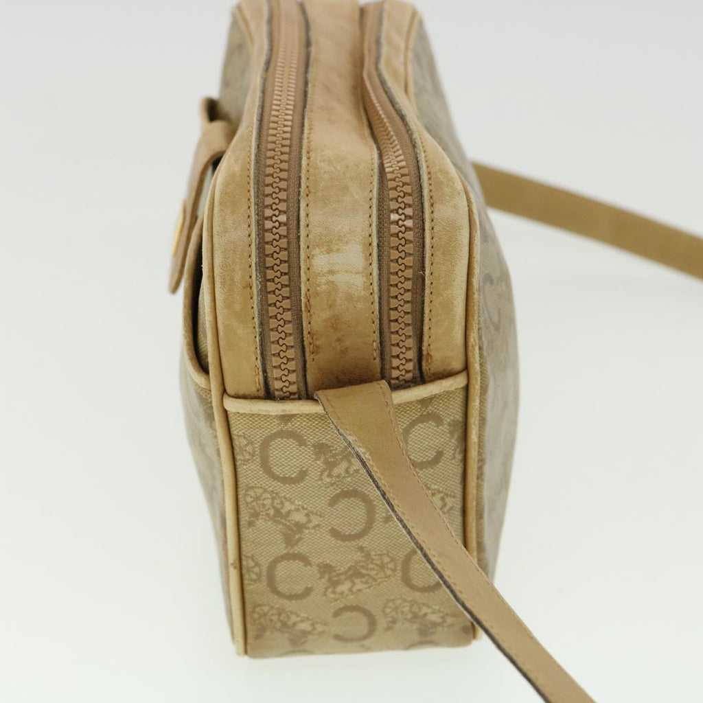CELINE C Macadam Canvas Shoulder Bag Beige  fm1641