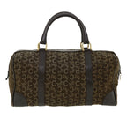 CELINE Macadam Canvas Hand Bag PVC Leather Brown  fm1746