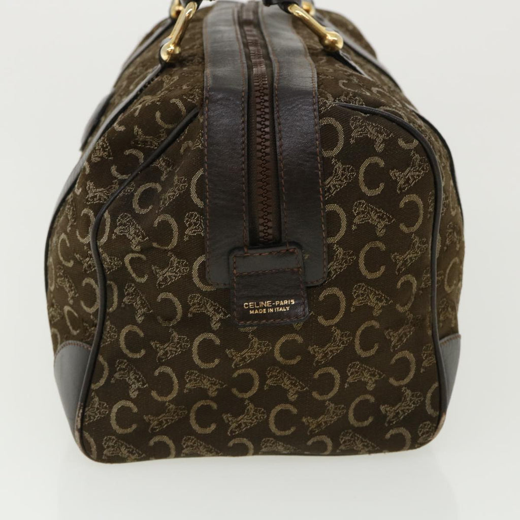 CELINE Macadam Canvas Hand Bag PVC Leather Brown  fm1746