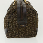 CELINE Macadam Canvas Hand Bag PVC Leather Brown  fm1746