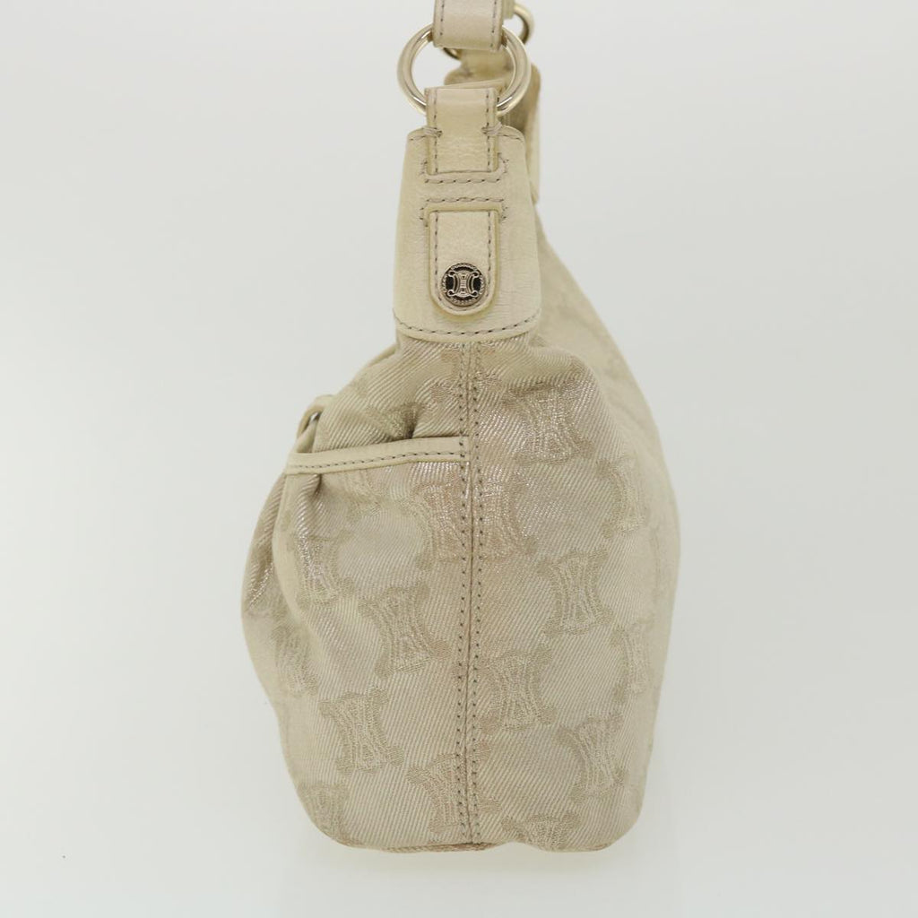 CELINE Macadam Canvas Shoulder Bag Beige  fm1927
