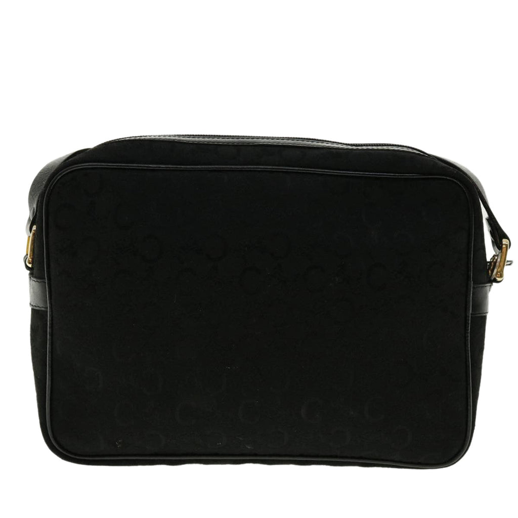 CELINE C Macadam Canvas Shoulder Bag Black  fm2217