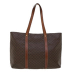 CELINE Macadam Canvas Tote Bag PVC Leather Brown  fm2373