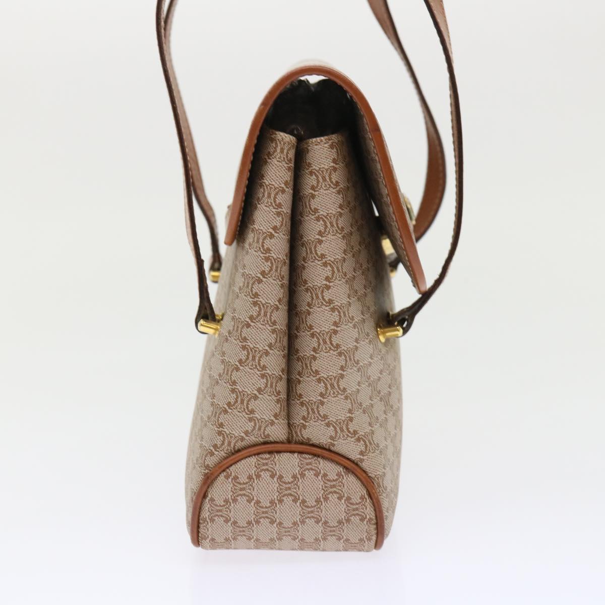 CELINE Macadam Canvas Shoulder Bag Beige  fm2486