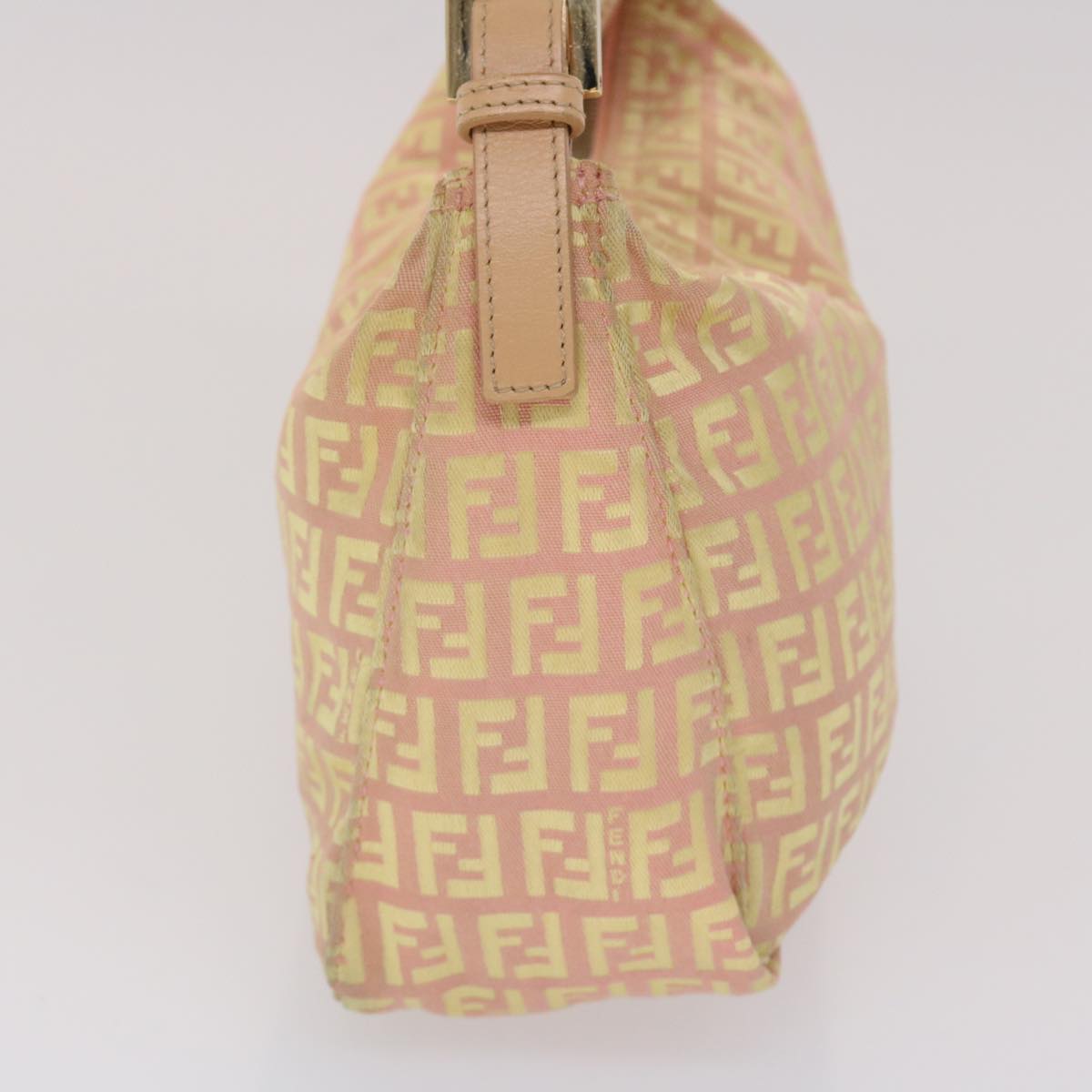 FENDI Zucchino Canvas Hand Bag Pink Gold  fm2528