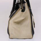 CELINE Luggage Mini Shopper Hand Bag Canvas Leather Beige  fm2541