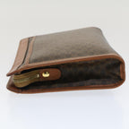CELINE Macadam Canvas Clutch Bag PVC Leather Brown  fm2642