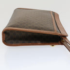 CELINE Macadam Canvas Clutch Bag PVC Leather Brown  fm2642