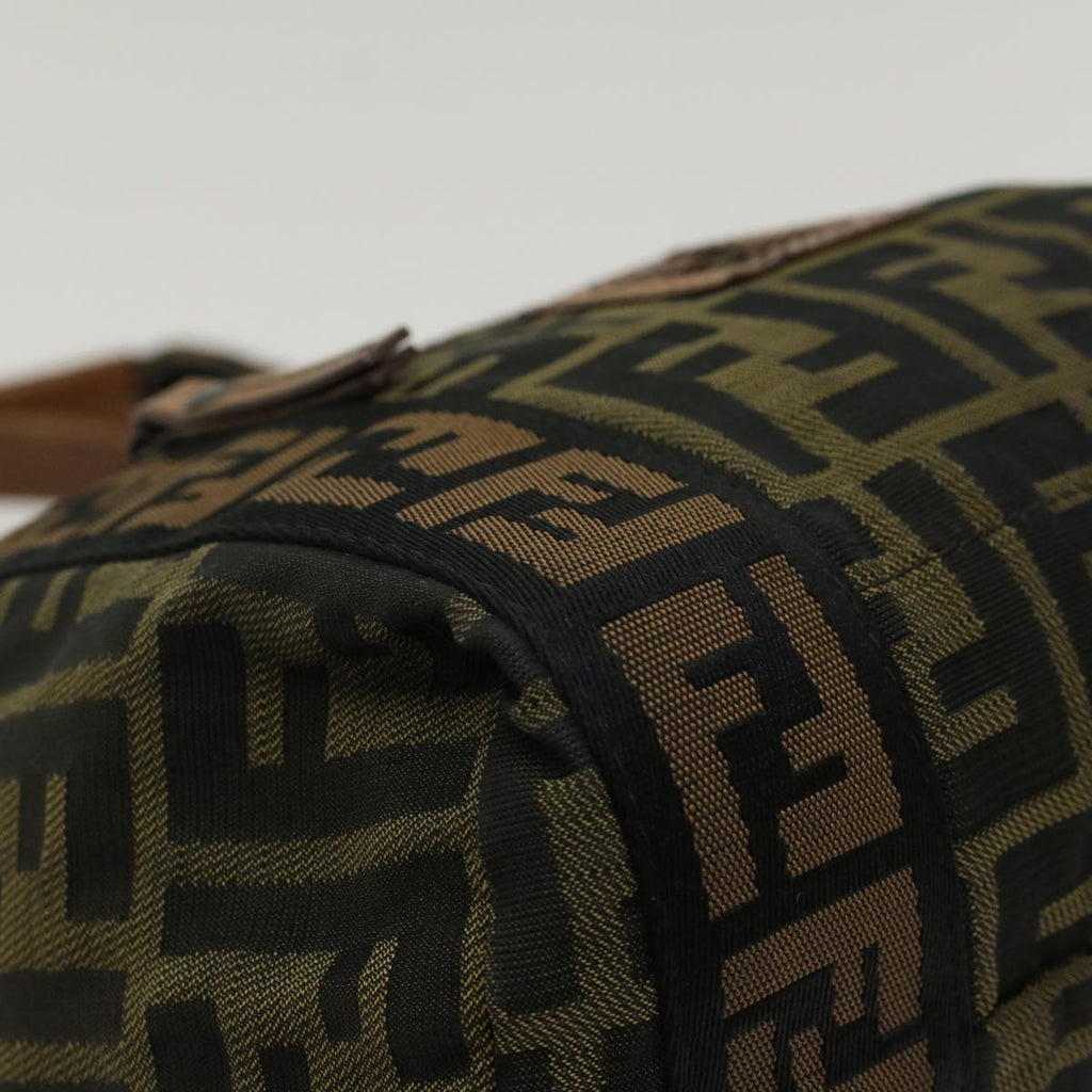 FENDI Zucca Canvas Hand Bag Black Brownfm2664