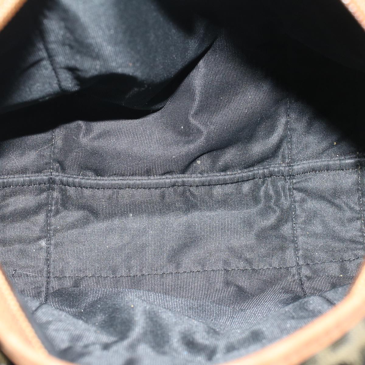 FENDI Zucca Canvas Hand Bag Black Brownfm2664