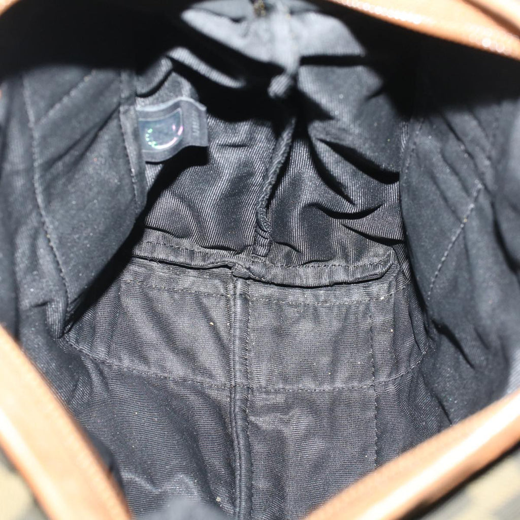 FENDI Zucca Canvas Hand Bag Black Brownfm2664