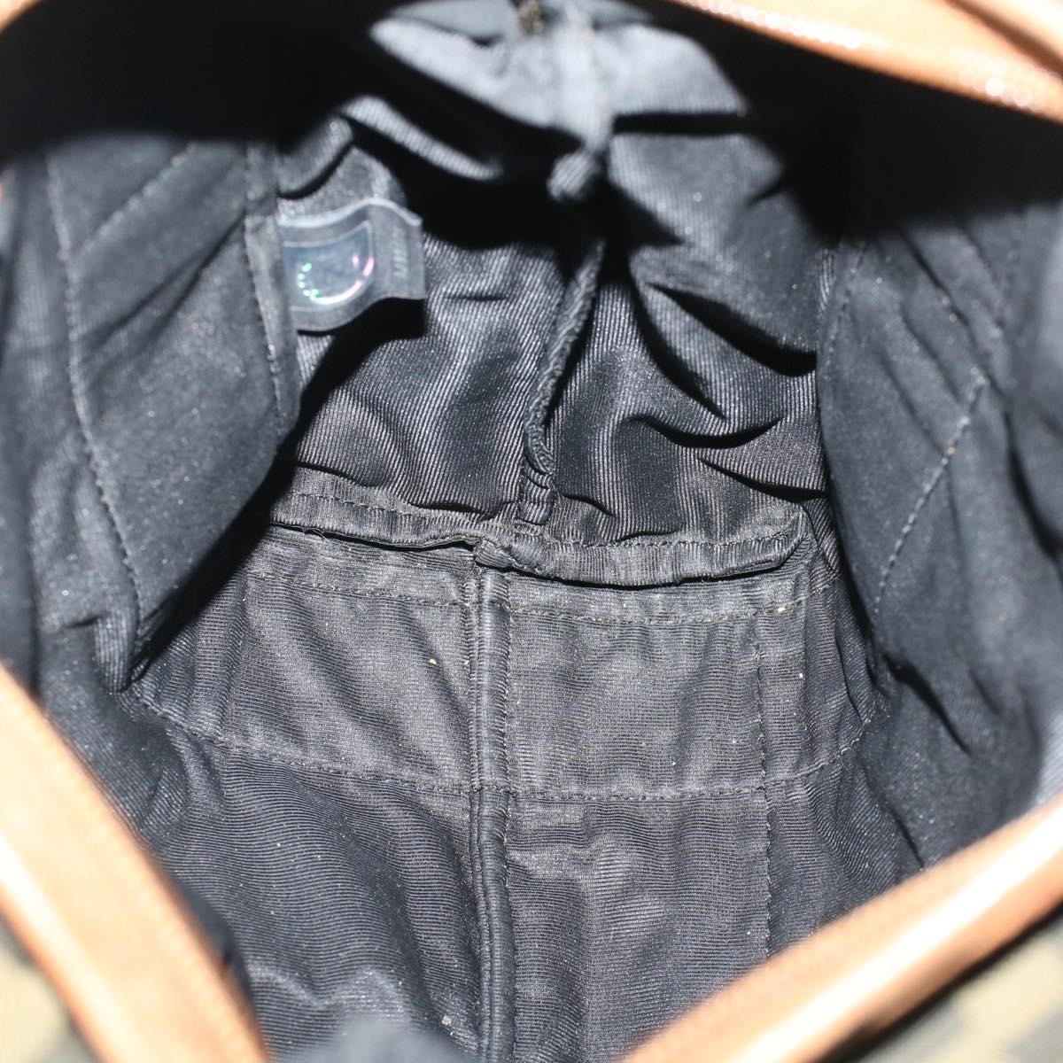 FENDI Zucca Canvas Hand Bag Black Brownfm2664