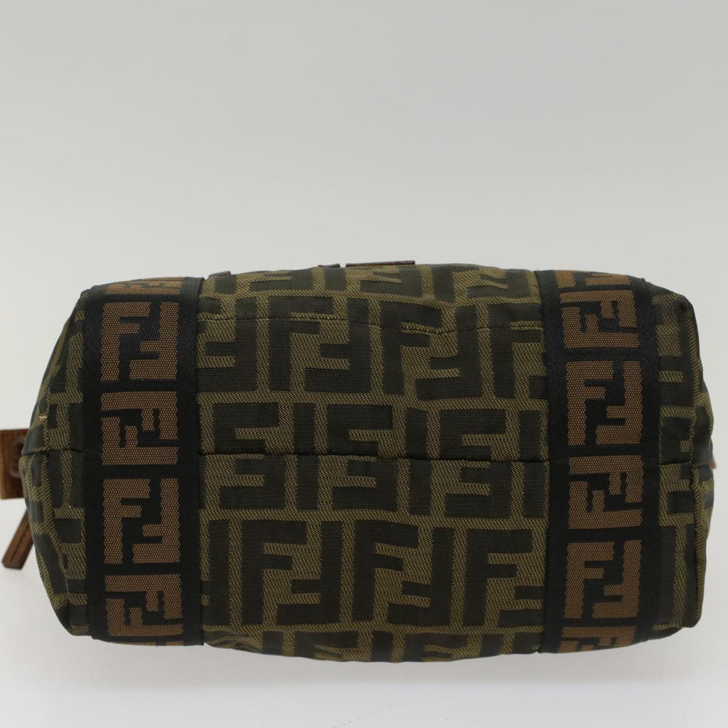 FENDI Zucca Canvas Hand Bag Black Brownfm2664