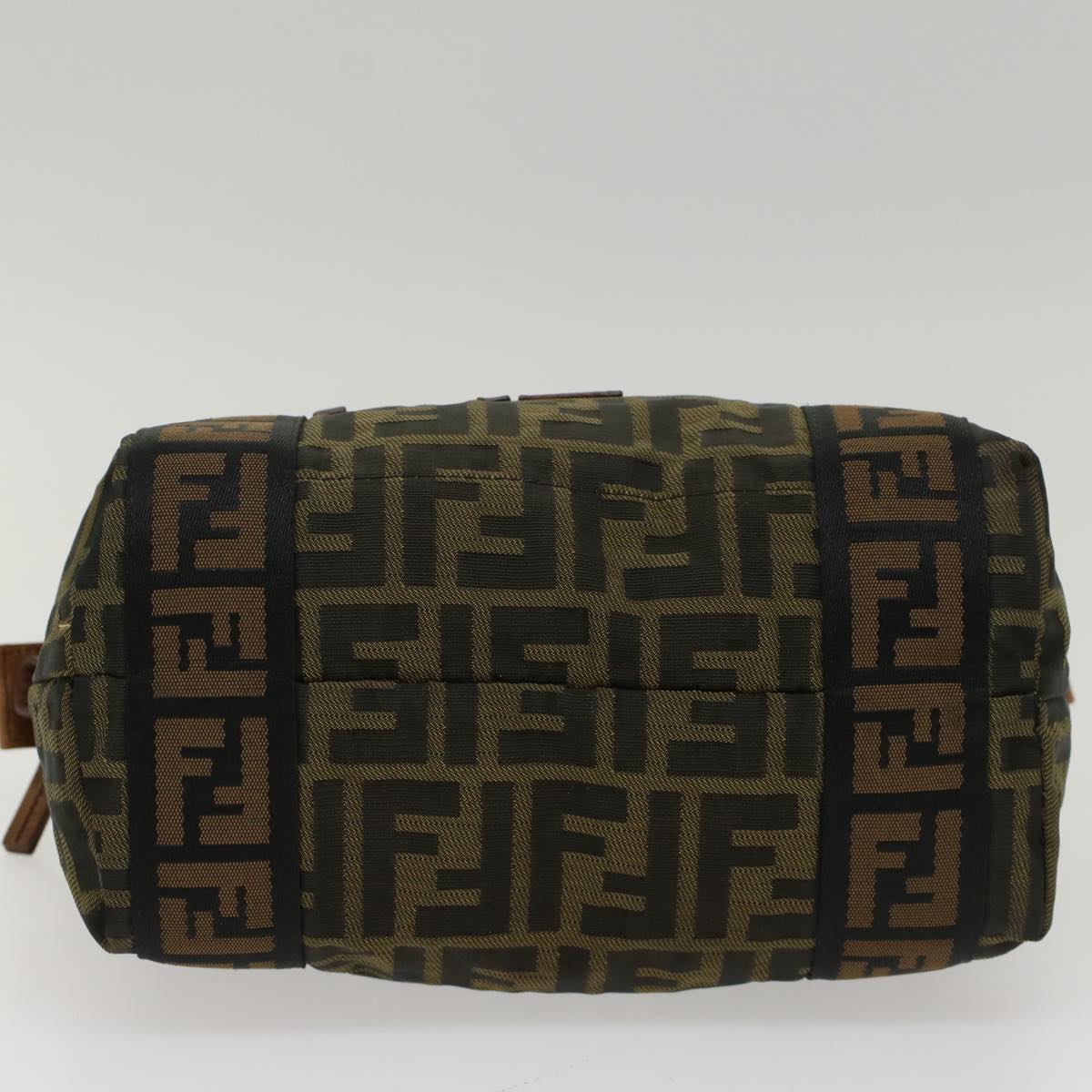 FENDI Zucca Canvas Hand Bag Black Brownfm2664