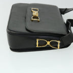CELINE Horse Carriage Shoulder Bag Leather Black  fm2707