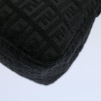 FENDI Zucchino Canvas Mamma Baguette Shoulder Bag Grayfm2754