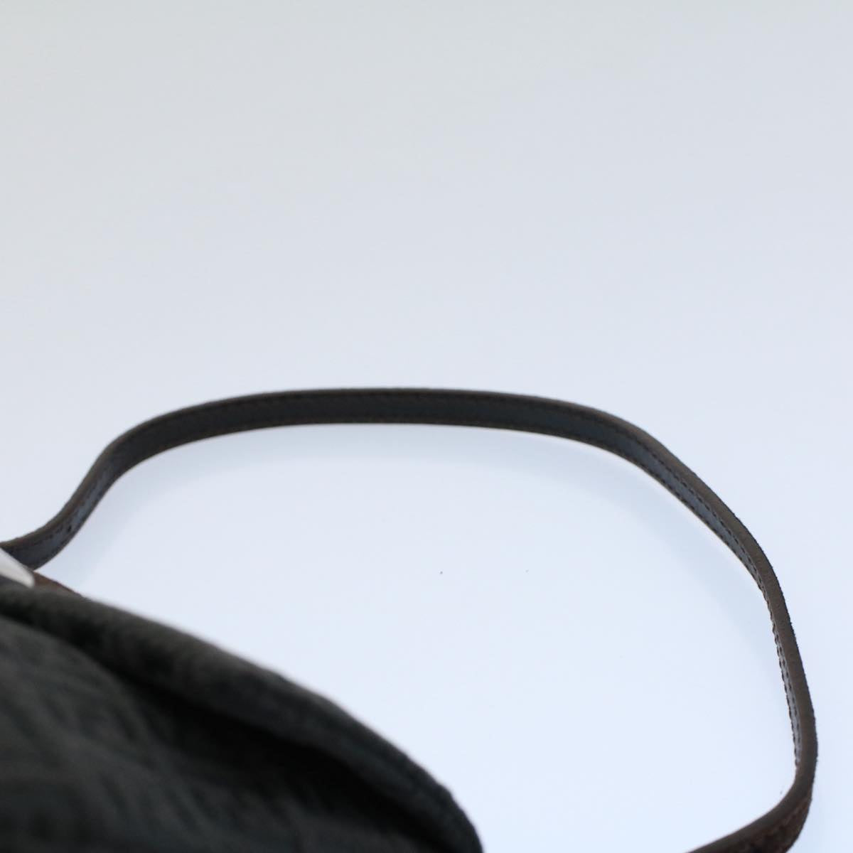 FENDI Zucchino Canvas Mamma Baguette Shoulder Bag Grayfm2754