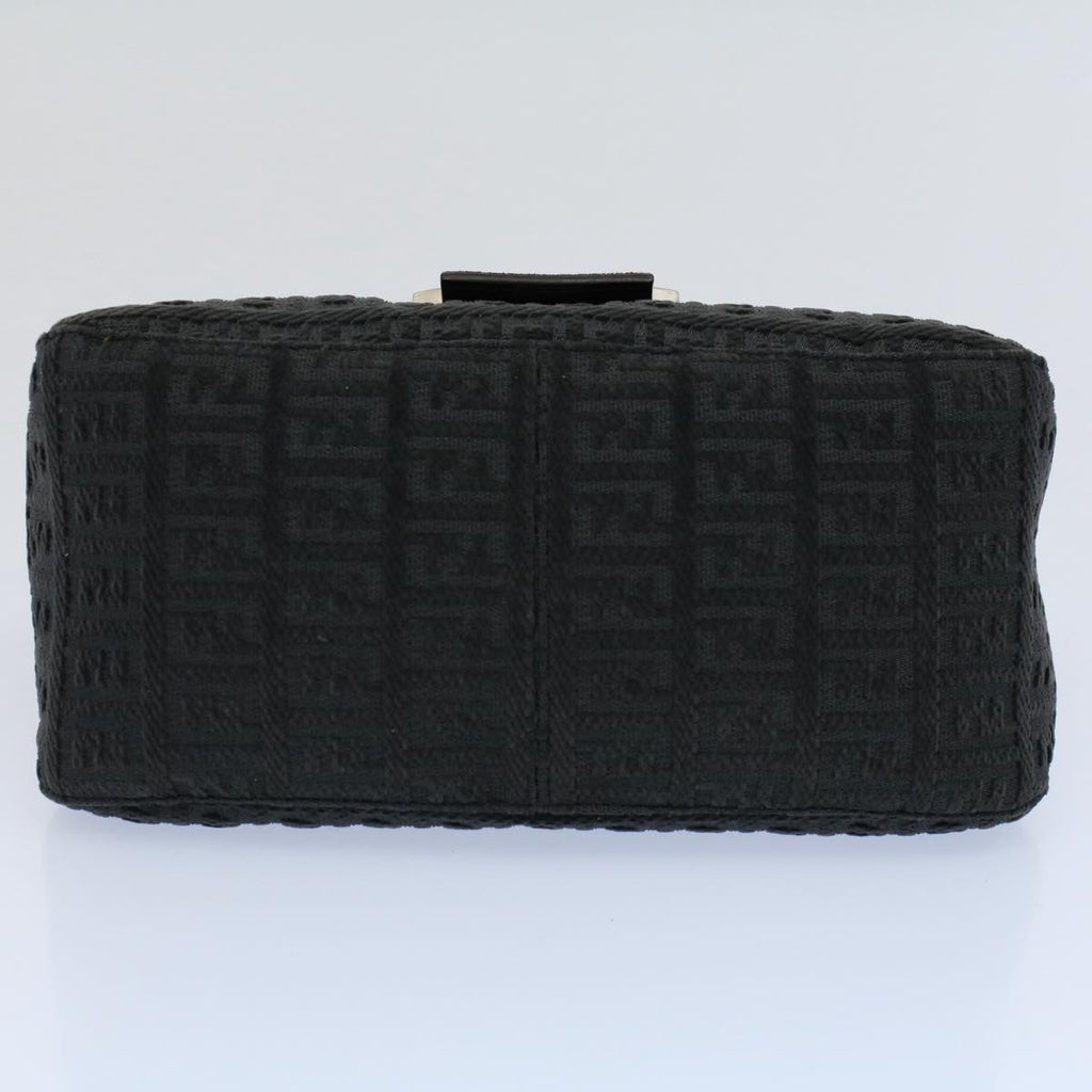 FENDI Zucchino Canvas Mamma Baguette Shoulder Bag Grayfm2754