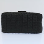 FENDI Zucchino Canvas Mamma Baguette Shoulder Bag Grayfm2754