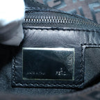 FENDI Zucchino Canvas Shoulder Bag Dark Brownfm2755