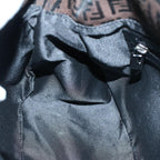 FENDI Zucchino Canvas Shoulder Bag Dark Brownfm2755