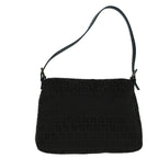 FENDI Zucchino Canvas Shoulder Bag Dark Brownfm2755