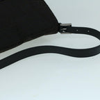 FENDI Zucchino Canvas Shoulder Bag Dark Brownfm2755