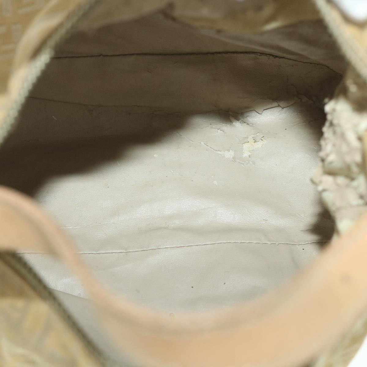 FENDI Zucchino Canvas Pouch Beigefm2756