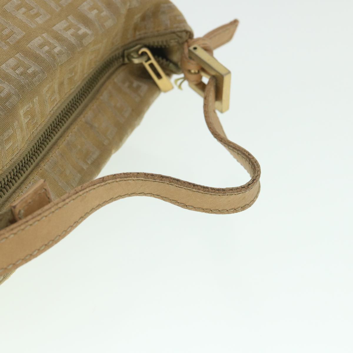 FENDI Zucchino Canvas Pouch Beigefm2756