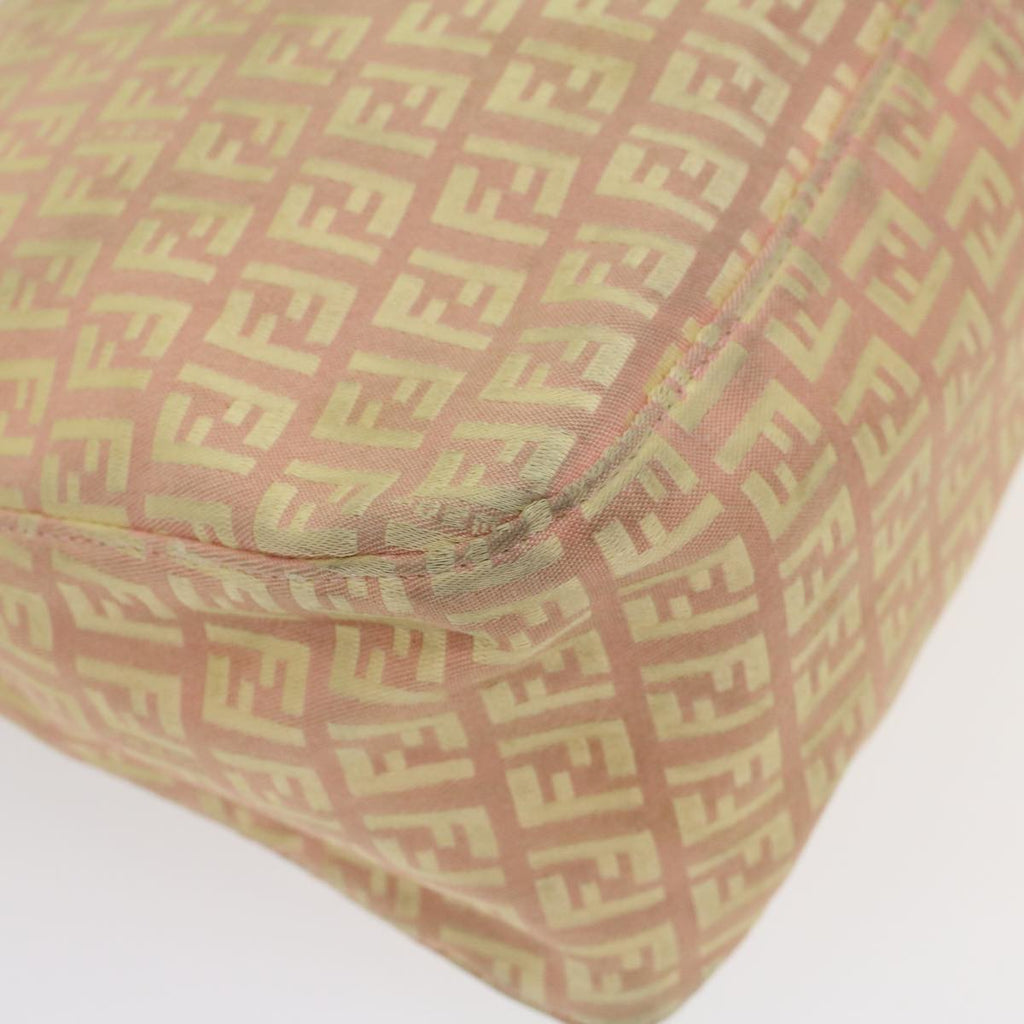 FENDI Zucchino Canvas Mamma Baguette Shoulder Bag Pinkfm2757
