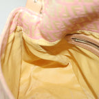 FENDI Zucchino Canvas Mamma Baguette Shoulder Bag Pinkfm2757