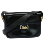 CELINE Horse Carriage Shoulder Bag Leather Black  fm2800