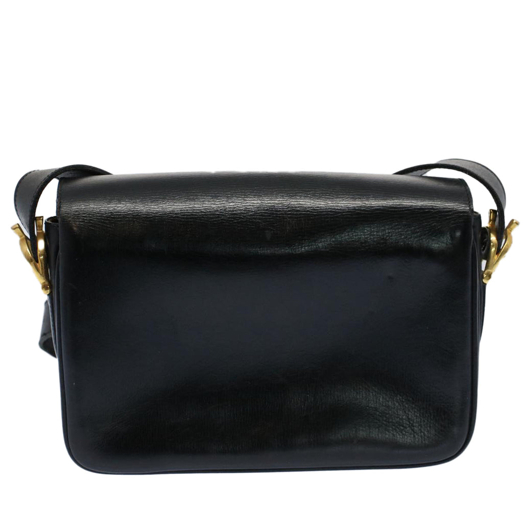 CELINE Horse Carriage Shoulder Bag Leather Black  fm2800
