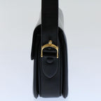 CELINE Horse Carriage Shoulder Bag Leather Black  fm2800