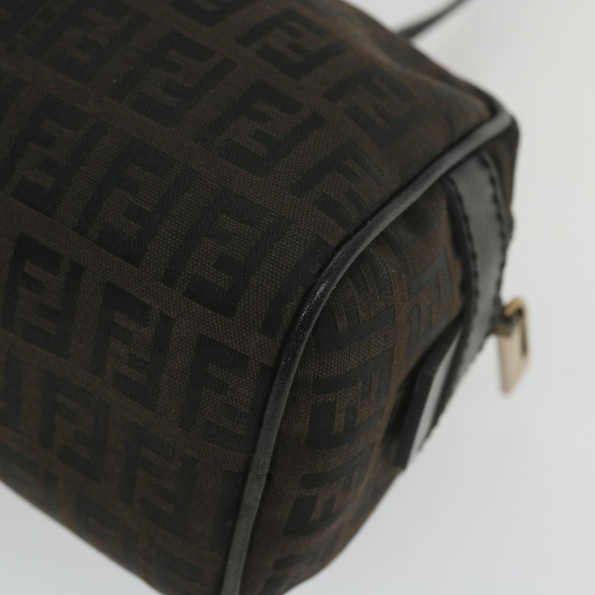 FENDI Zucchino Canvas Hand Bag Blackfm2914