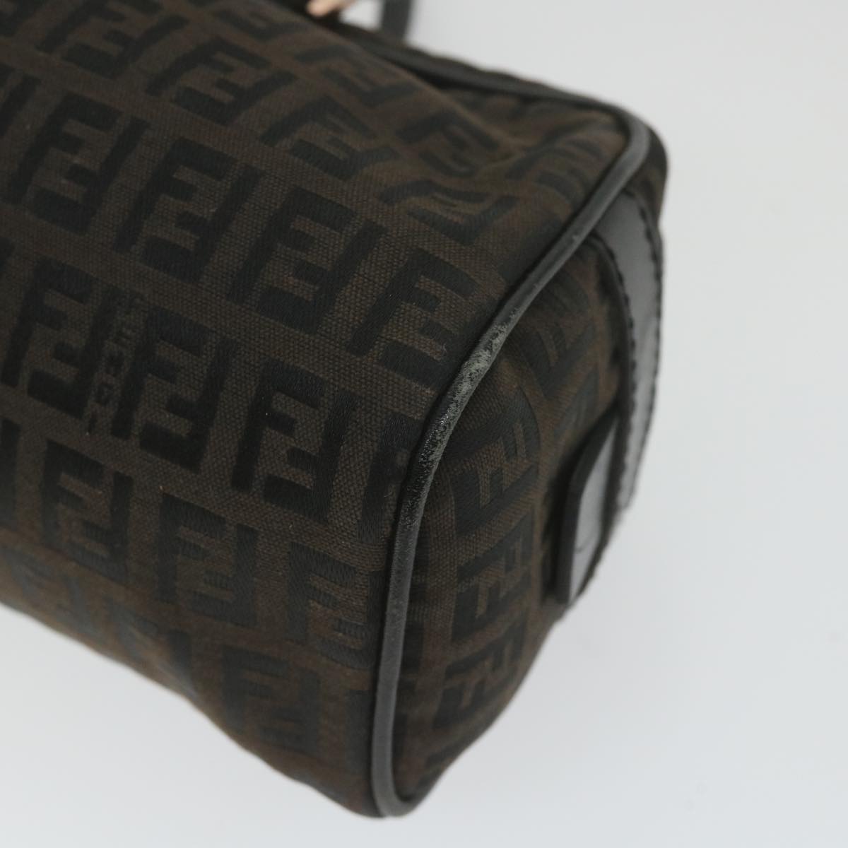 FENDI Zucchino Canvas Hand Bag Blackfm2914