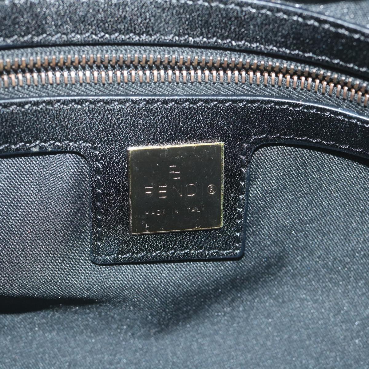 FENDI Zucchino Canvas Hand Bag Blackfm2914