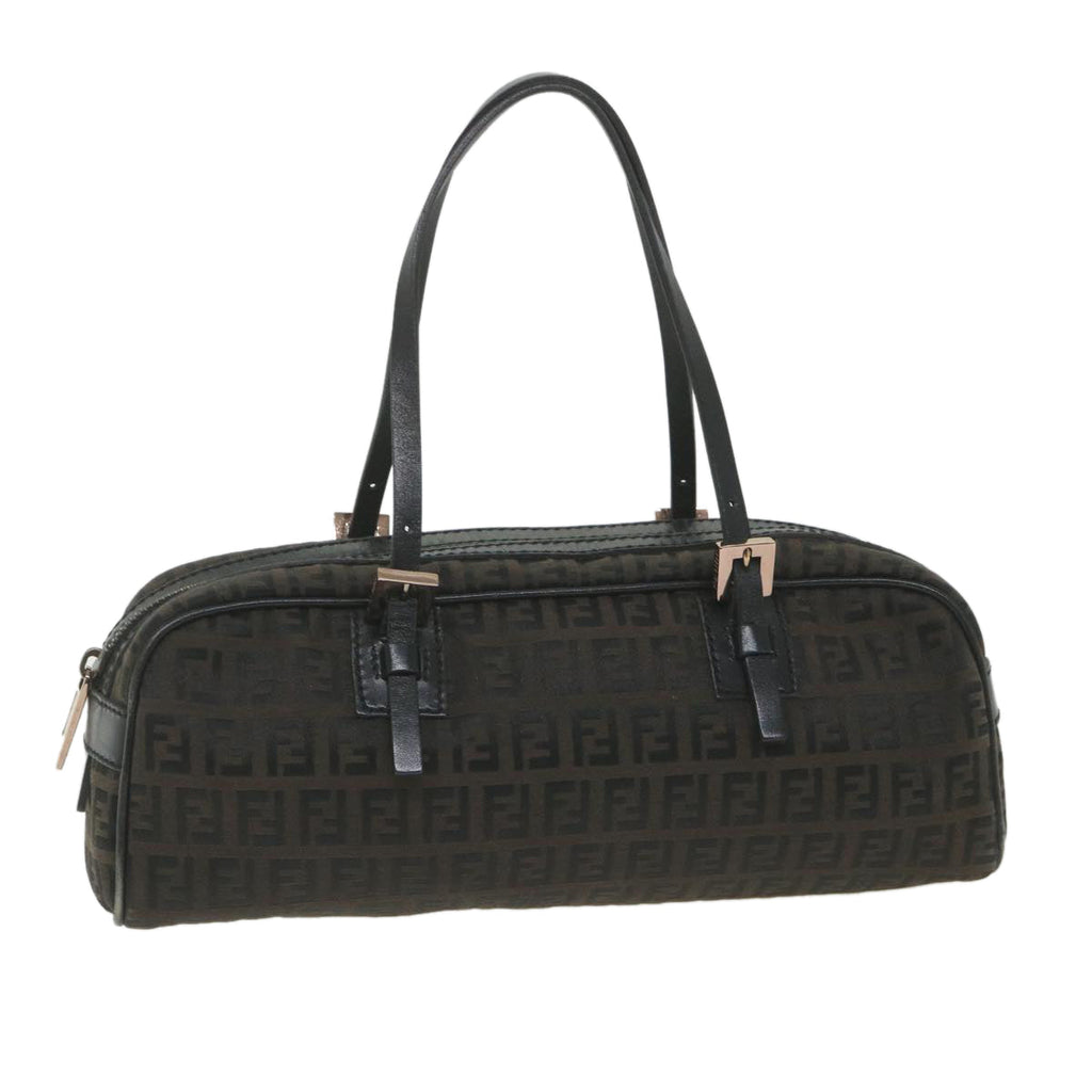 FENDI Zucchino Canvas Hand Bag Blackfm2914