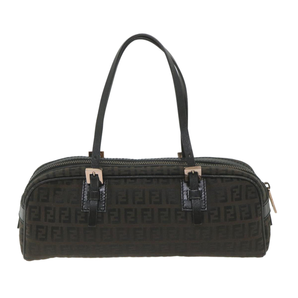 FENDI Zucchino Canvas Hand Bag Blackfm2914