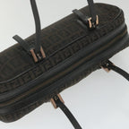 FENDI Zucchino Canvas Hand Bag Blackfm2914