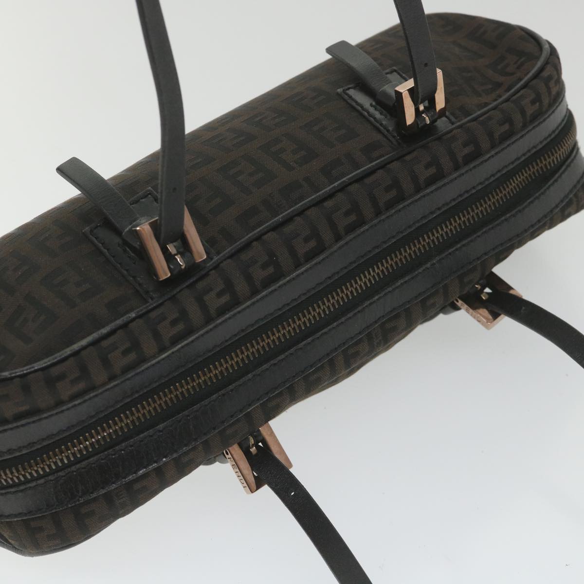 FENDI Zucchino Canvas Hand Bag Blackfm2914