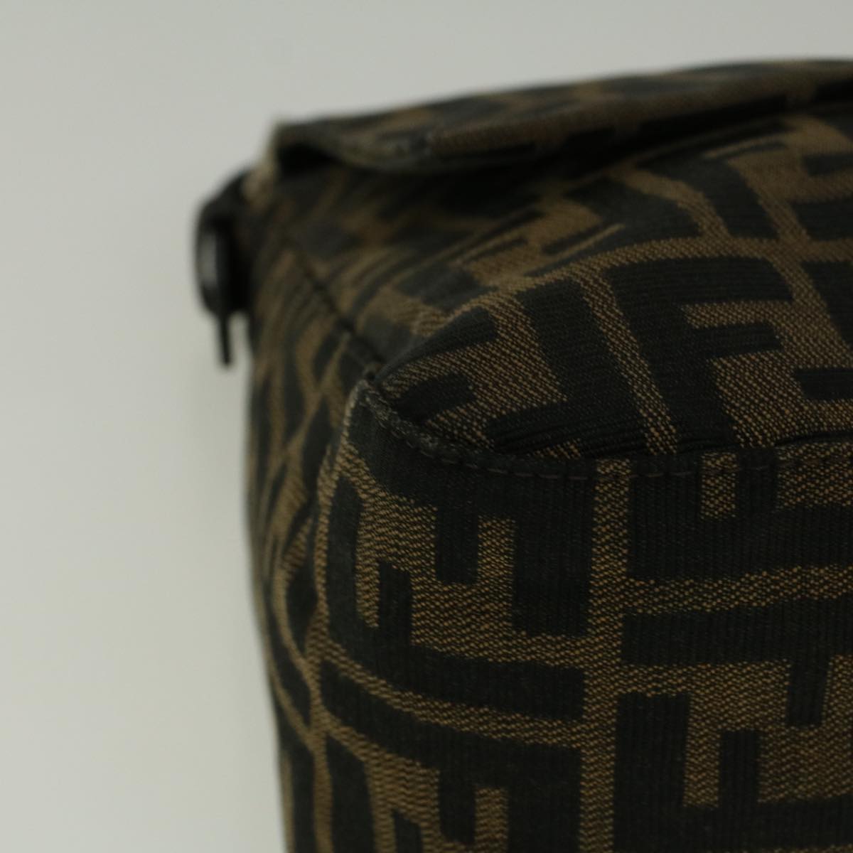 FENDI Zucca Canvas Mamma Baguette Shoulder Bag Brownfm2915