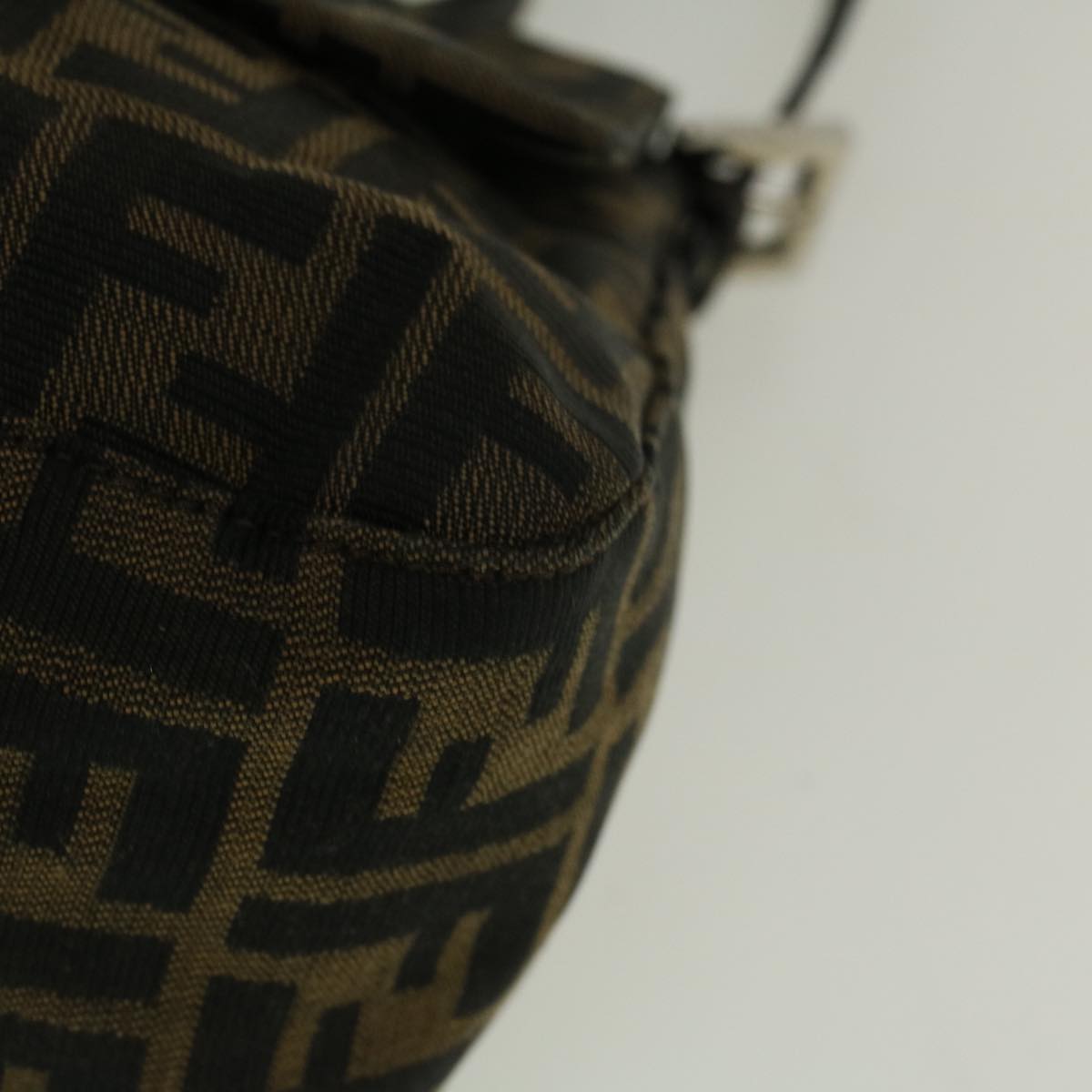 FENDI Zucca Canvas Mamma Baguette Shoulder Bag Brownfm2915