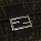 FENDI Zucca Canvas Mamma Baguette Shoulder Bag Brownfm2915