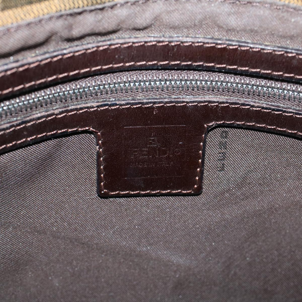 FENDI Zucca Canvas Mamma Baguette Shoulder Bag Brownfm2915