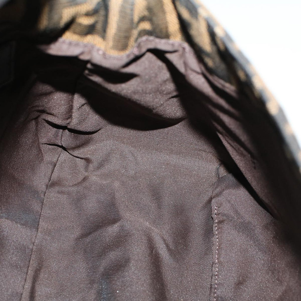 FENDI Zucca Canvas Mamma Baguette Shoulder Bag Brownfm2915