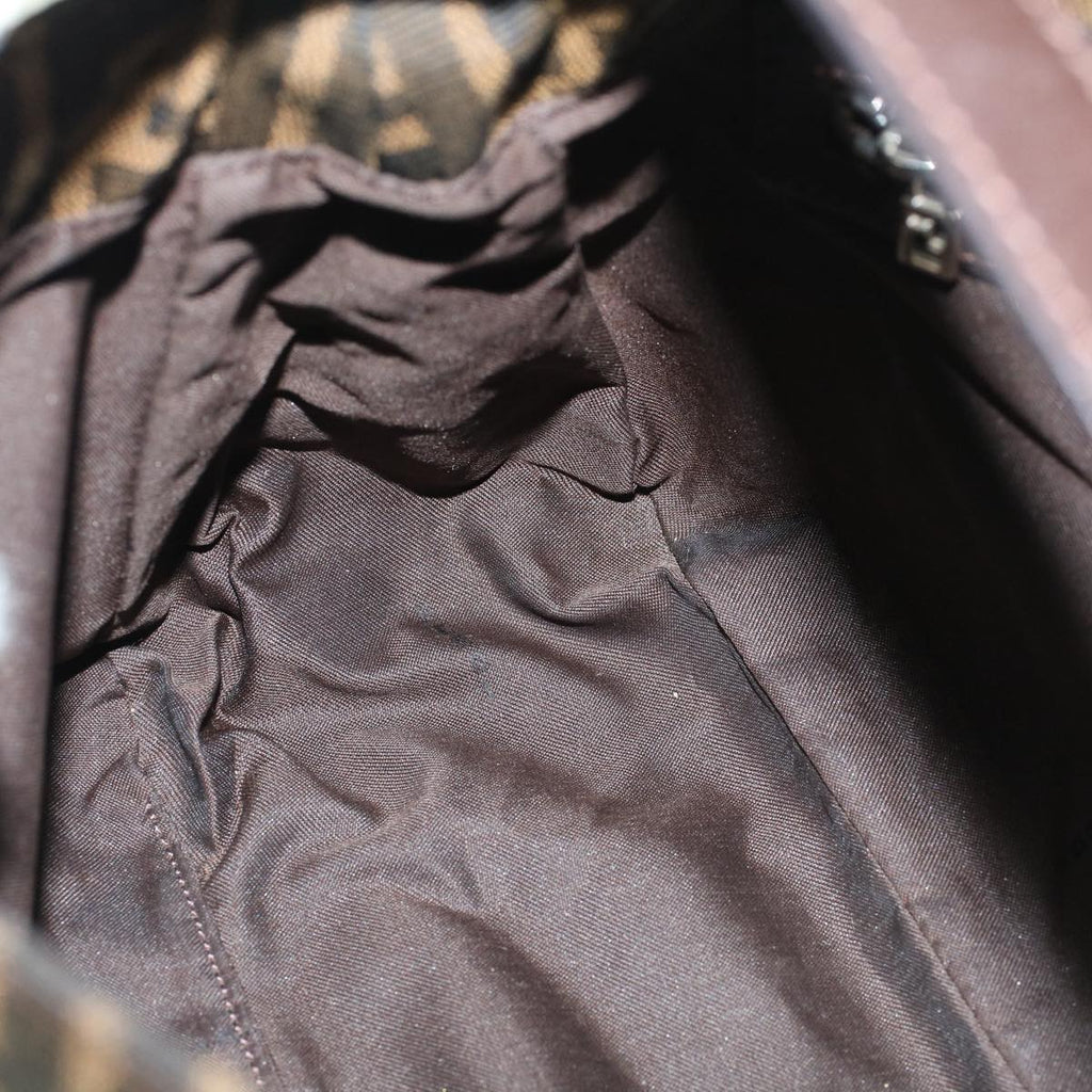 FENDI Zucca Canvas Mamma Baguette Shoulder Bag Brownfm2915