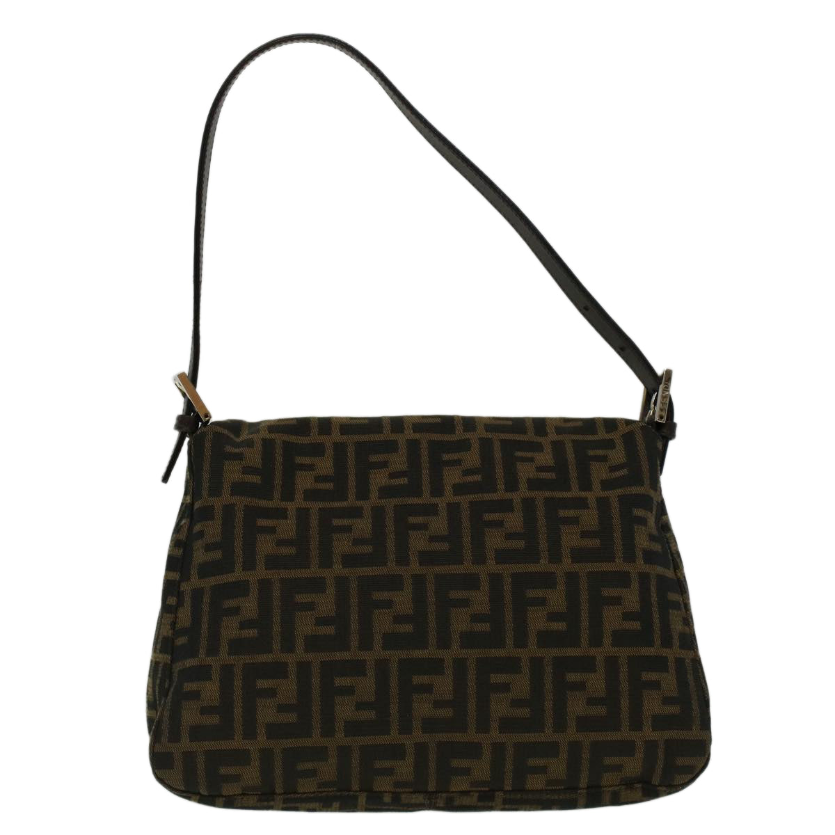 FENDI Zucca Canvas Mamma Baguette Shoulder Bag Brownfm2915