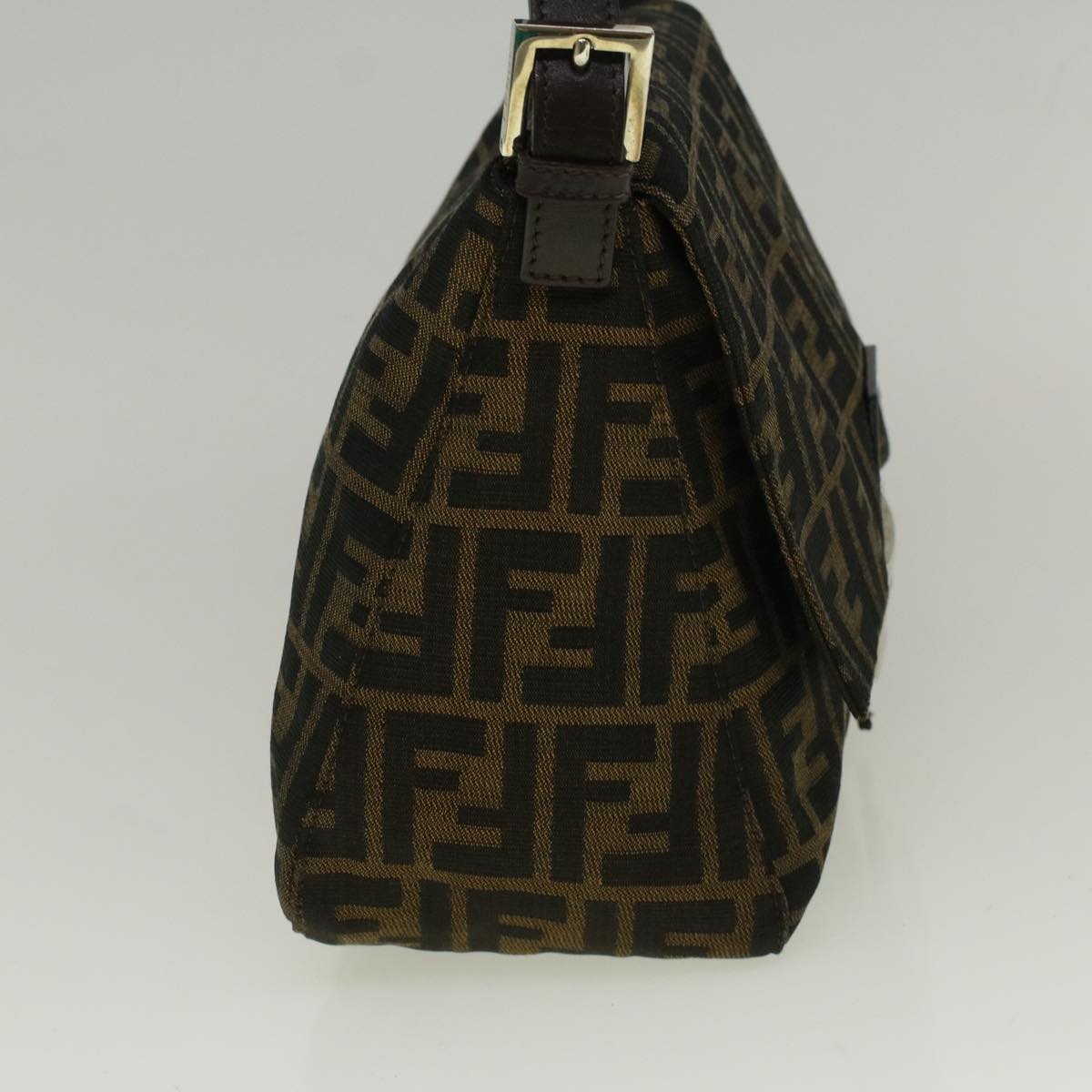 FENDI Zucca Canvas Mamma Baguette Shoulder Bag Brownfm2915